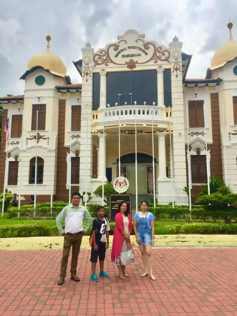 Family visiting Proclamation of Independence Memorial in Melaka